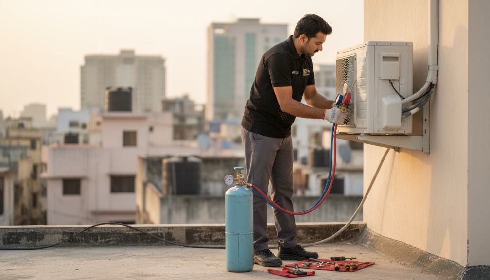 AC Refrigerant Gas Charging and Refilling in Titwala