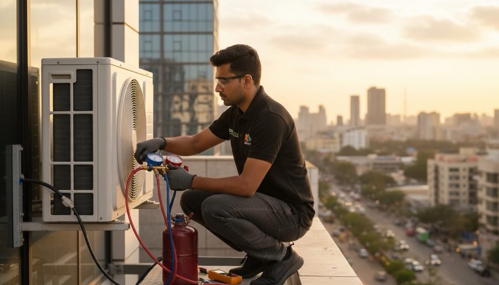 AC Gas Leak Repair and Refilling