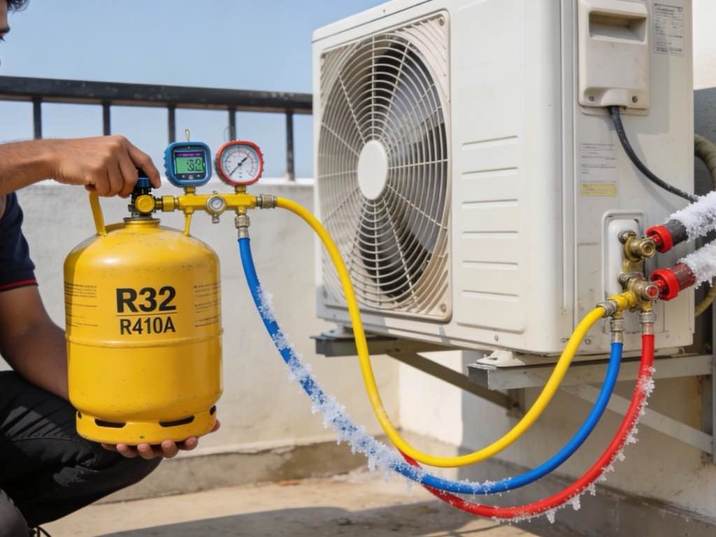 Split AC Gas Refilling R32 R410 in Mumbra